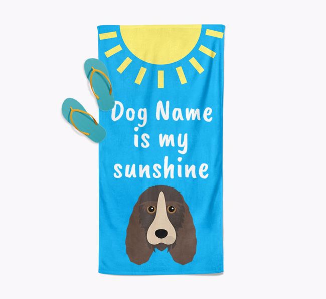 Personalised Pool Towel '{dogsName} is my Sunshine'